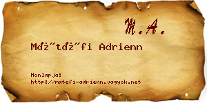 Mátéfi Adrienn névjegykártya