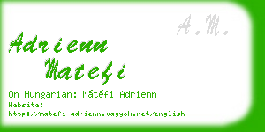 adrienn matefi business card