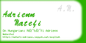 adrienn matefi business card